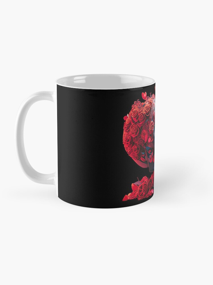 Thumbnail 3 of 6, Coffee Mug, Valentine Day Skulls designed and sold by POST-VANITAS.