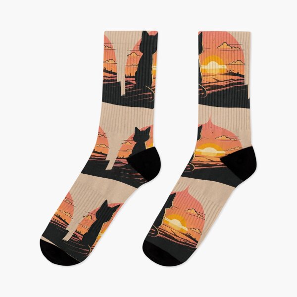 Item preview, cat looking at sunset designed and sold by Chillapy.