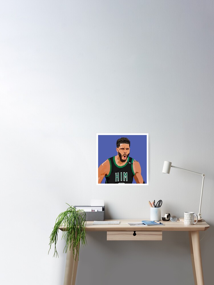 Jayson Tatum Pointing Up (White) Poster for Sale by RatTrapTees