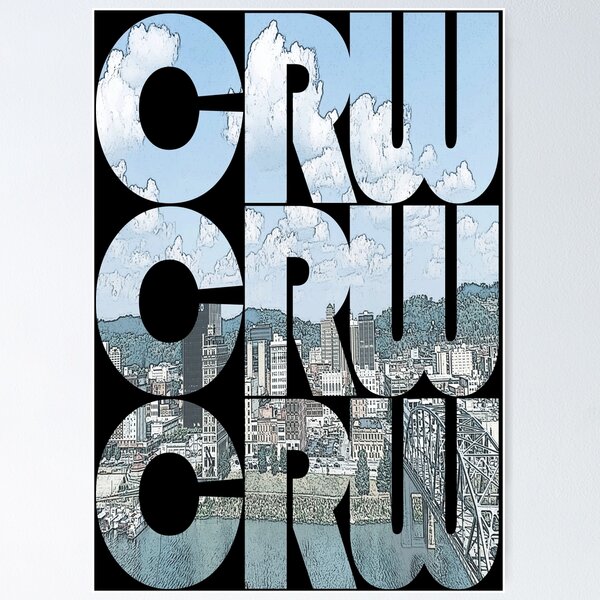 Item preview, Charleston, West Virginia CRW Cityscape Repeating Pattern designed and sold by CrabbyLobster.
