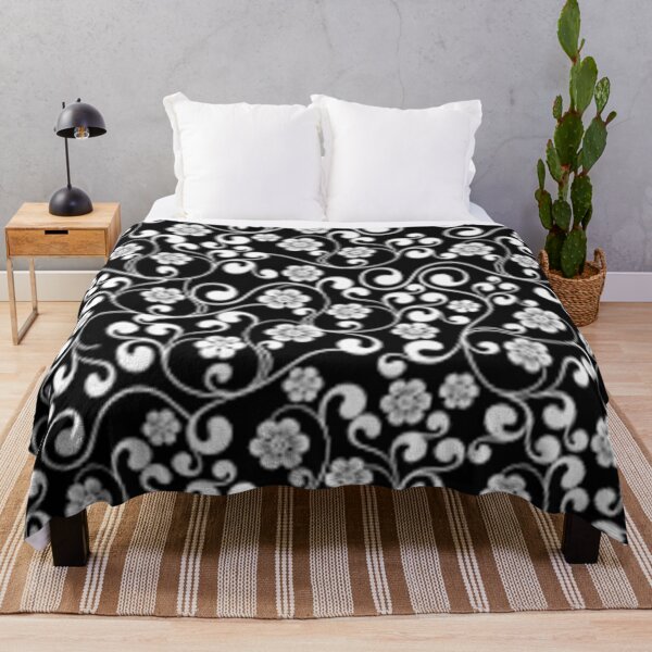 Item preview, Black And White Floral Pattern designed and sold by kris-money.