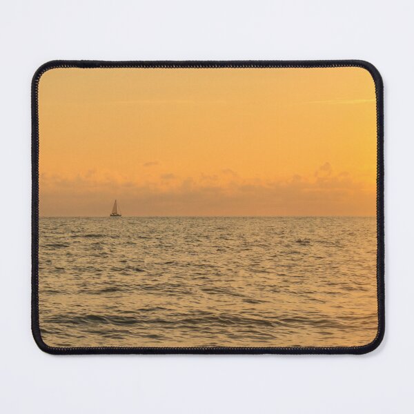 Item preview, Golden Hour, Tuscan Coast, with Distant Sailboat designed and sold by MH65Designs.