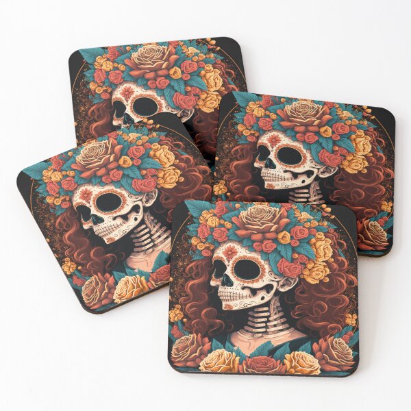 Item preview, Catrina with Roses Wall Decor: A Unique Addition to Your Home designed and sold by Thewallart.