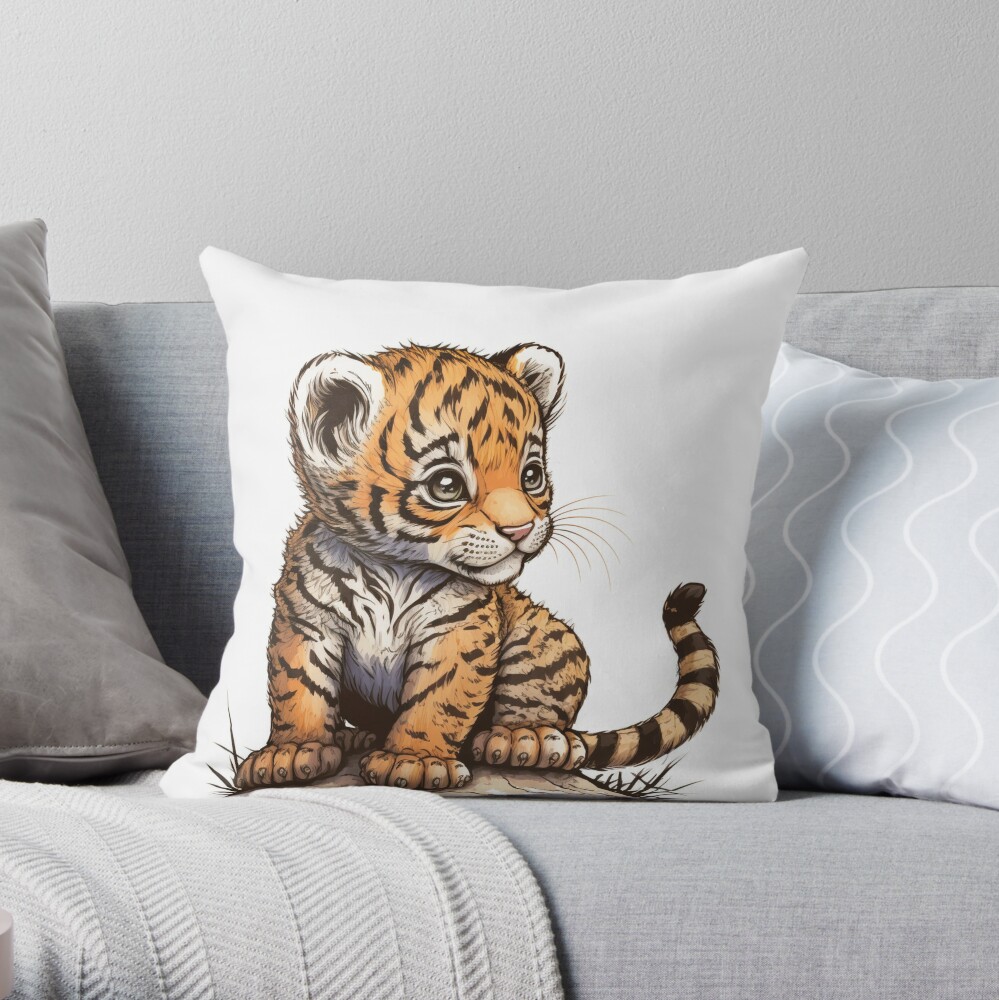 Tiger shaped outlet pillow