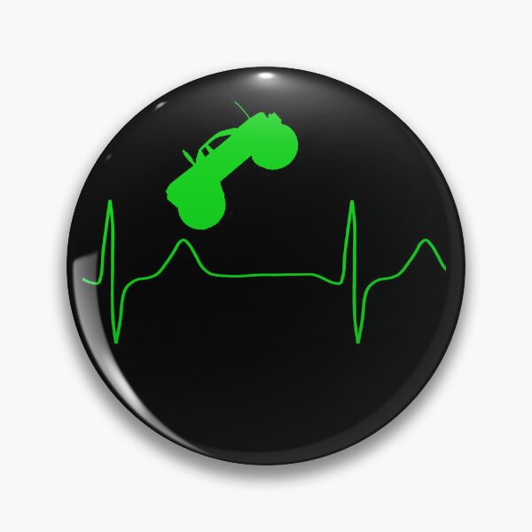 Item preview, My heart beats for monstertrucks (monitor green) designed and sold by Jeeb-Arts.