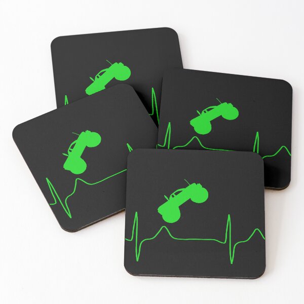 Item preview, My heart beats for monstertrucks (monitor green) designed and sold by Jeeb-Arts.