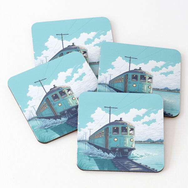 Item preview, Retro Anime Style Old Japanese Train designed and sold by KaPrints.
