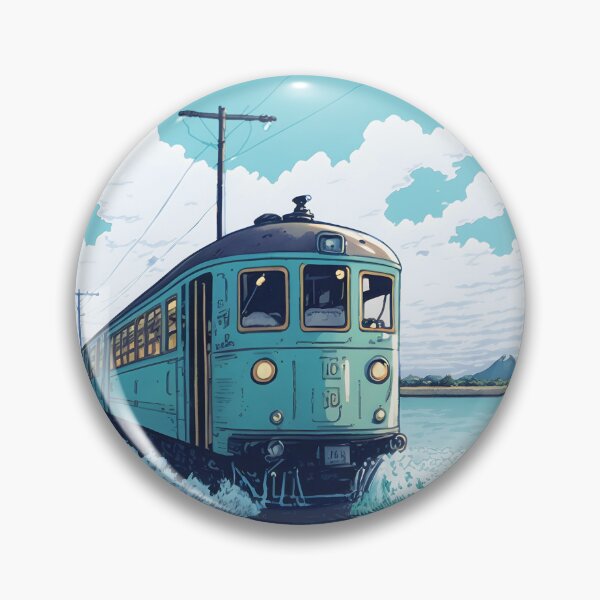 Item preview, Retro Anime Style Old Japanese Train designed and sold by KaPrints.