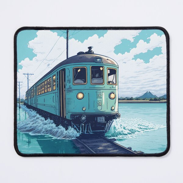 Item preview, Retro Anime Style Old Japanese Train designed and sold by KaPrints.