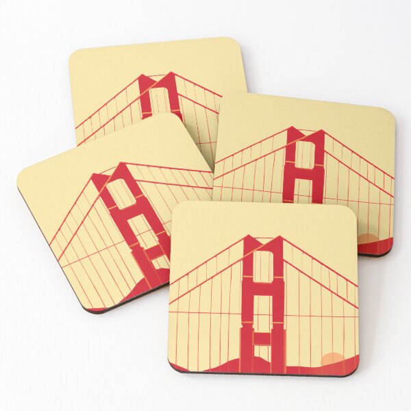 Item preview, San Francisco Golden Gate Bridge Art Deco designed and sold by hunnyworks-.