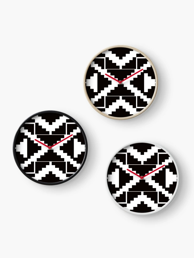 Thumbnail 3 of 4, Clock, Aztec pattern  designed and sold by Inaroda.
