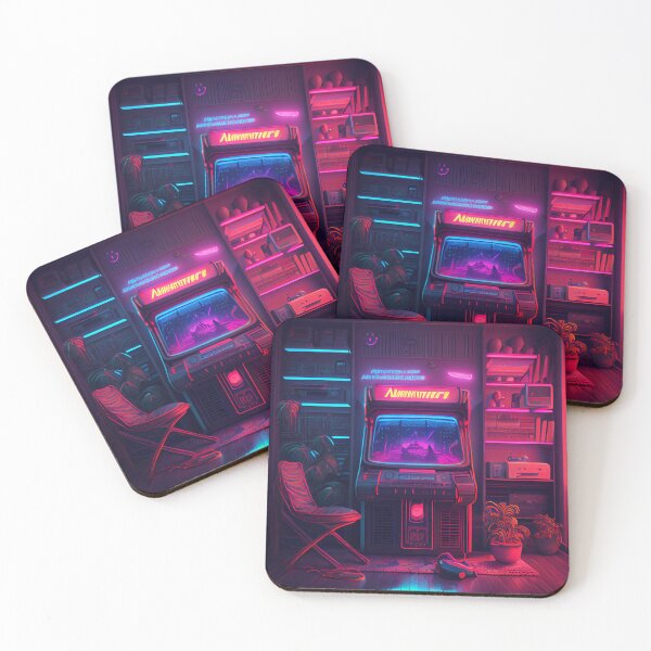 Item preview, Synthwave Arcade Machine designed and sold by LukeAiWalker.