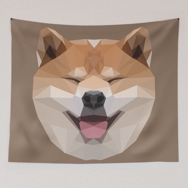 Item preview, Shibu Inu Poly Art designed and sold by hunnyworks-.
