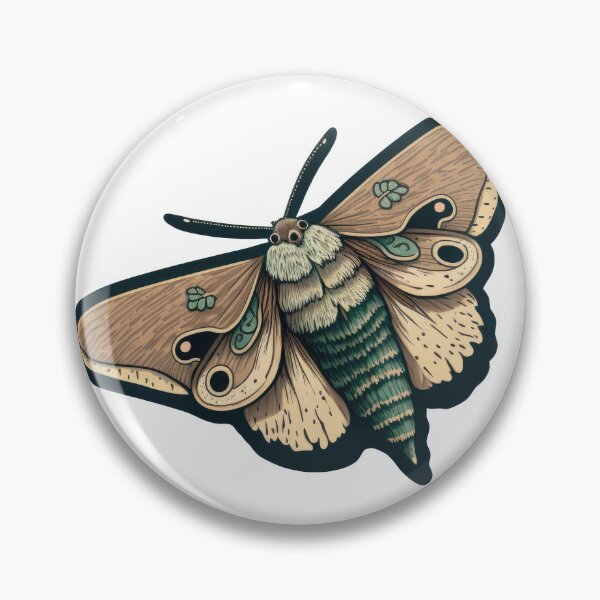 Item preview, Blue/Green Moth Sticker with Detail designed and sold by bryanchvzz.