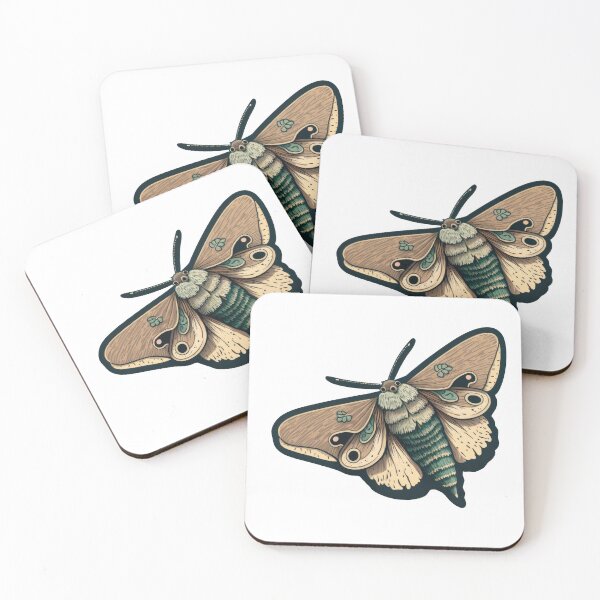 Item preview, Blue/Green Moth Sticker with Detail designed and sold by bryanchvzz.