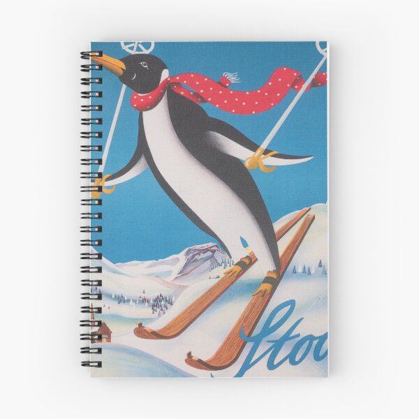 Artikelvorschau, Skifahren Penguin Vintage Poster entworfen und verkauft von vintagevivian.