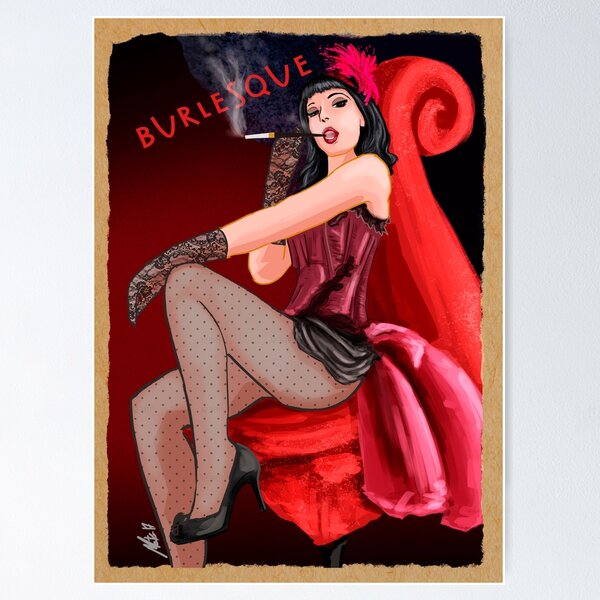 BURLESQUE - Corset pin up girl Lili Marlene - Burlesque - Sticker