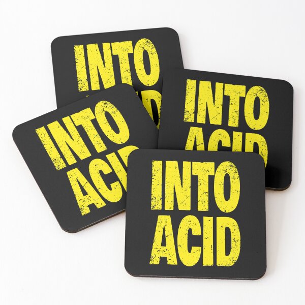 Item preview, Into Acid (Funny Quote for Acid House Lovers - Vintage Retro Distressed Grunge - Yellow) designed and sold by SassyClassyMe.