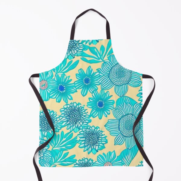 Item preview, TURQUOISE FLOWERS  designed and sold by RetroPlaceee.