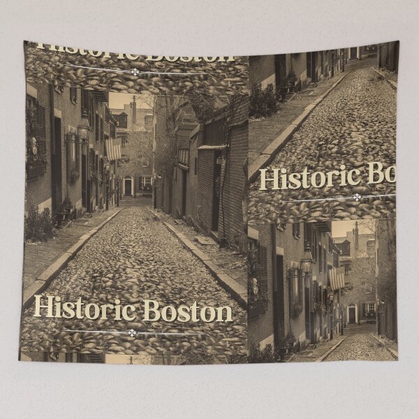 Item preview, Old Historic Boston Sepia Tone Photography Design designed and sold by EarthArtDesigns.