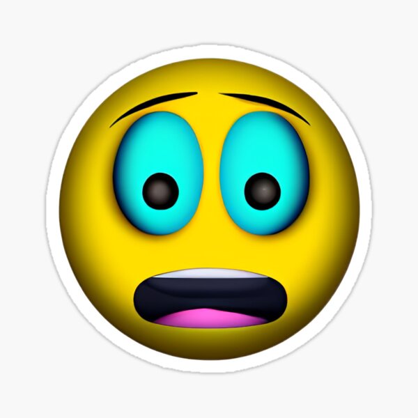 Scared Face Sticker for iOS & Android