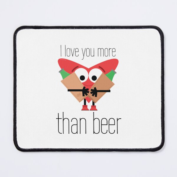 Item preview, I Love You More Than Beer. Heart Hugging Beer And In Love Dating Marriage Vday designed and sold by doseofwin.