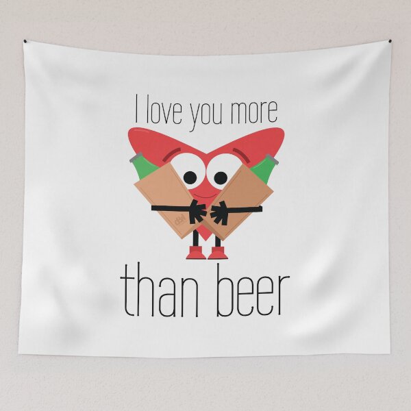 Item preview, I Love You More Than Beer. Heart Hugging Beer And In Love Dating Marriage Vday designed and sold by doseofwin.