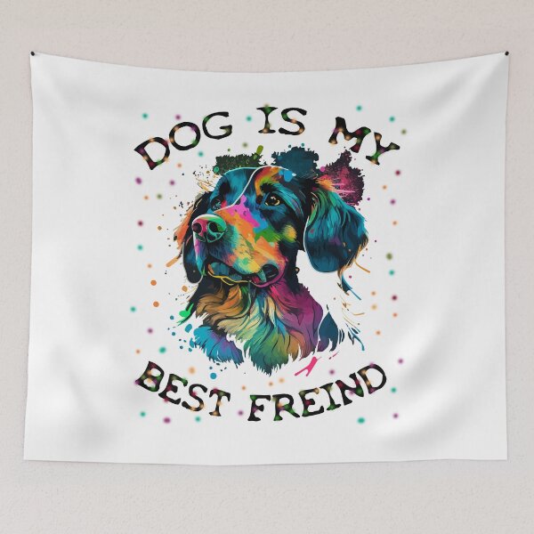 Item preview, Funny Dog is My Best Friend Animal Lover Colorful Rainbow designed and sold by ZANNIX.