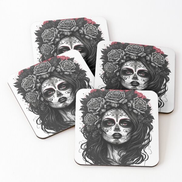 Item preview, Catrina with Roses Wall Decor: A Unique Addition to Your Home #MODEL 10 designed and sold by Thewallart.