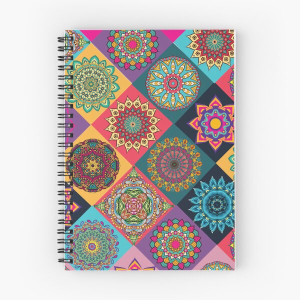 Artikelvorschau, Buntes Boho-Mandala-Muster entworfen und verkauft von SiYDesigns.