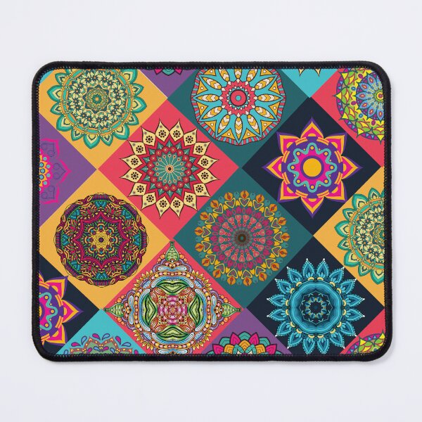 Item preview, Colorful Boho Mandala Pattern designed and sold by SiYDesigns.