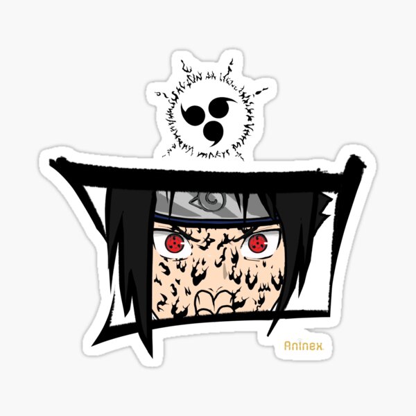 Ninja Red Eyes Curse Marked Sticker