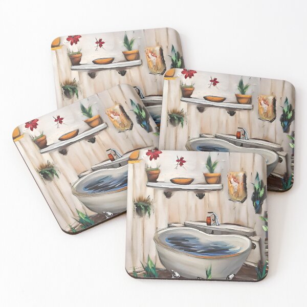 Item preview, Antique Bathtub Painting designed and sold by LRenee Art Studio.
