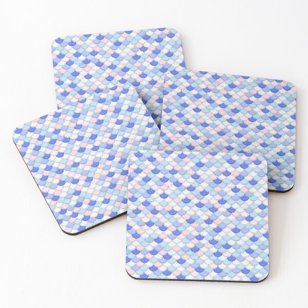 Item preview, Blue Raspberry and Pastels Mermaid Scales Pattern designed and sold by Saanis.