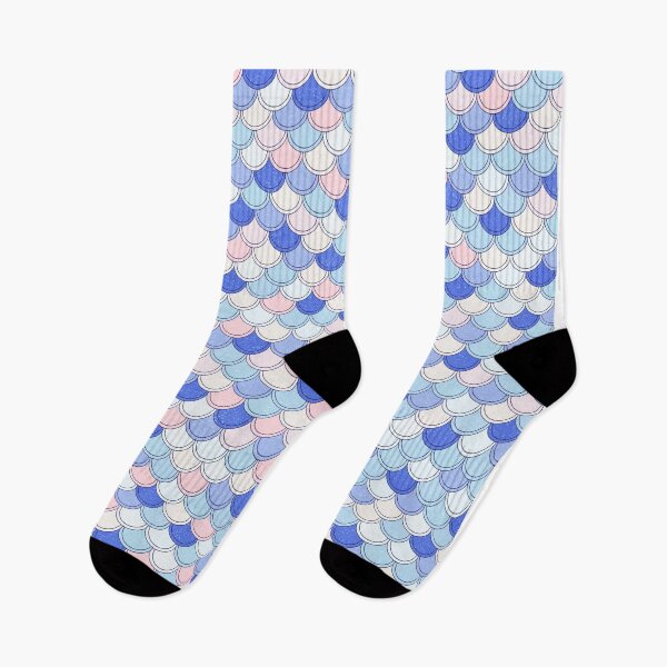 Item preview, Blue Raspberry and Pastels Mermaid Scales Pattern designed and sold by Saanis.