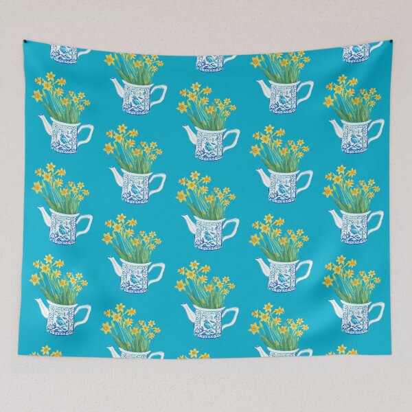 Item preview, Daffodils in a vintage teapot / Spring flower still life designed and sold by MagentaRose.