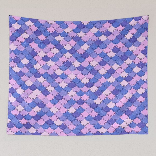Item preview, Blue, Pink and Purple Mermaid Scales Pattern designed and sold by Saanis.