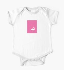 Kunst-Motiv: Pinker Flamingo Kurzärmeliger Einteiler