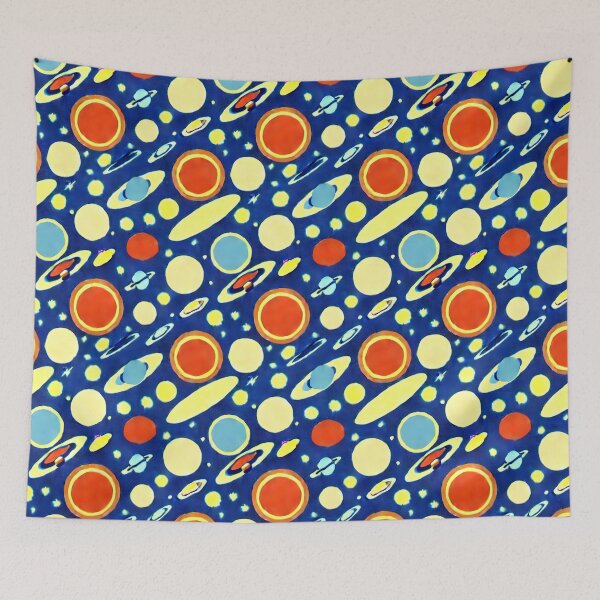 Item preview, Midcentury Modern Pattern No.9 Futuristic Space, Planets designed and sold by laurabethlove.