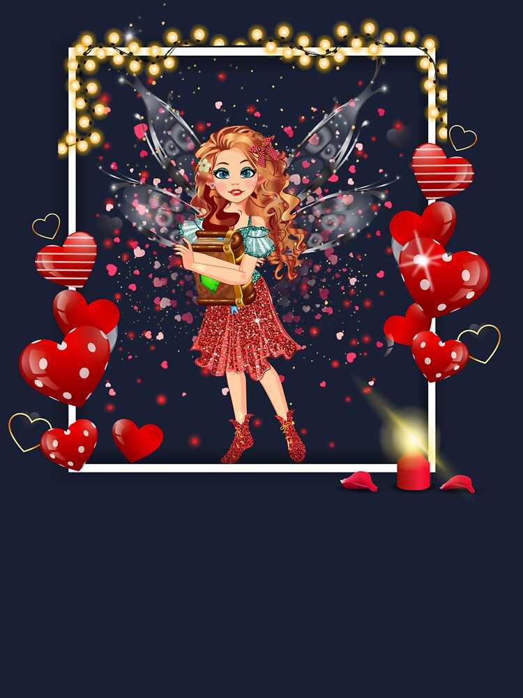 Thumbnail 2 of 2, Kids T-Shirt, Felicia's Valentine Love Collection designed and sold by TeelieTurner.