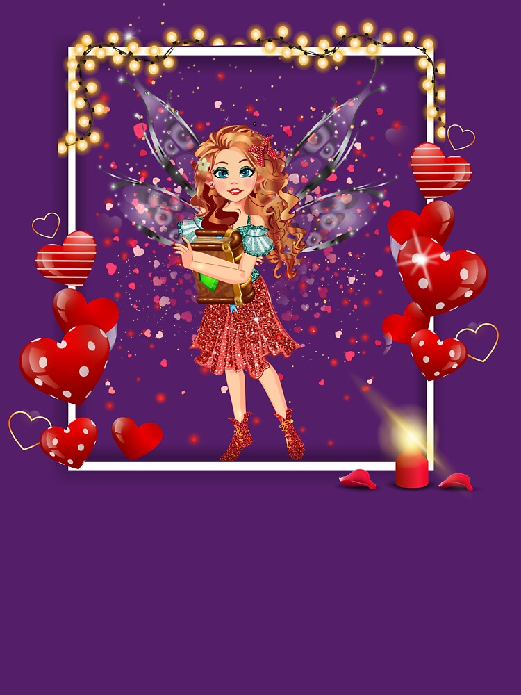 Thumbnail 3 of 3, Fitted Scoop T-Shirt, Felicia's Valentine Love Collection designed and sold by TeelieTurner.