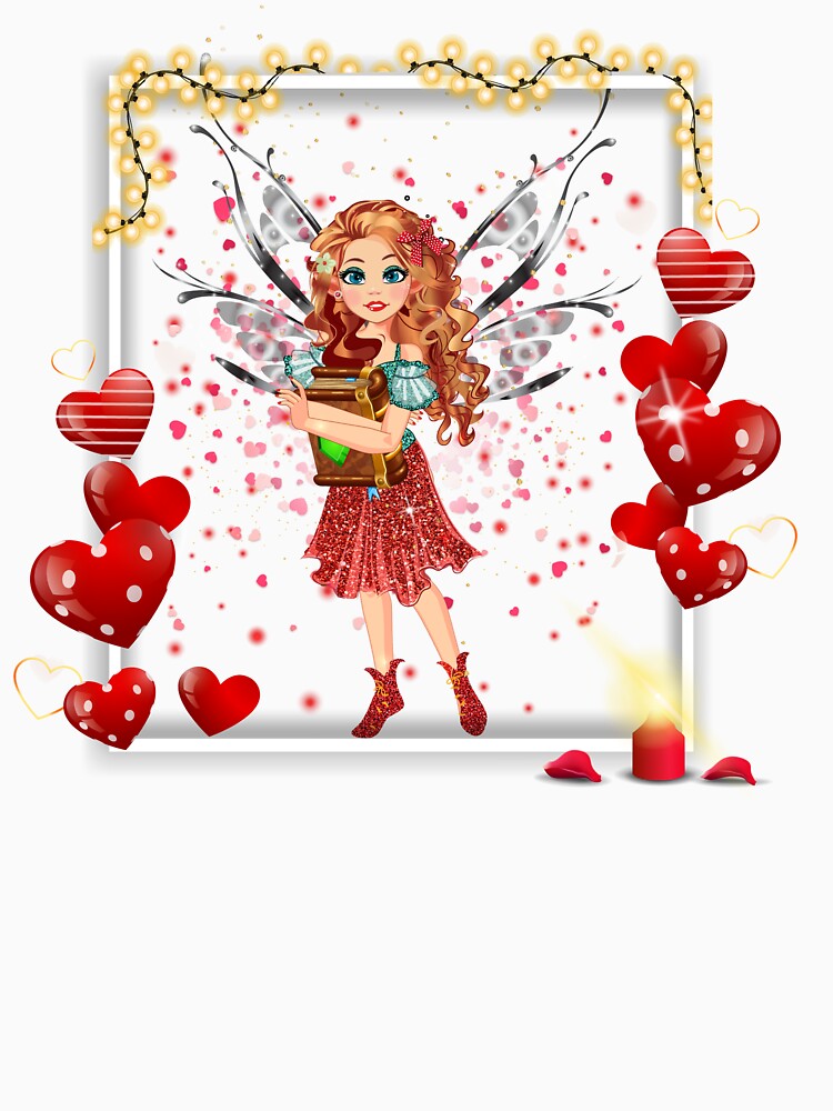 Thumbnail 3 of 3, Fitted Scoop T-Shirt, Felicia's Valentine Love Collection designed and sold by TeelieTurner.