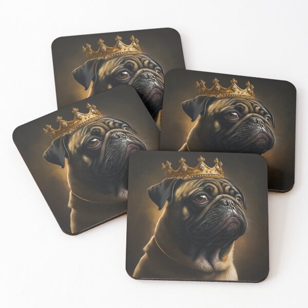 Artikelvorschau, Cute King Pug #3 entworfen und verkauft von Artistic Pandas.