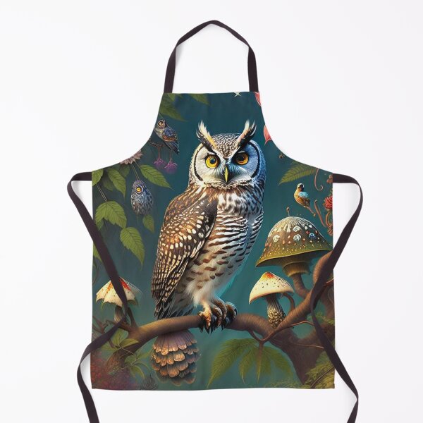 Item preview, an owl with mushrooms, owl designed and sold by SBlagojevic.