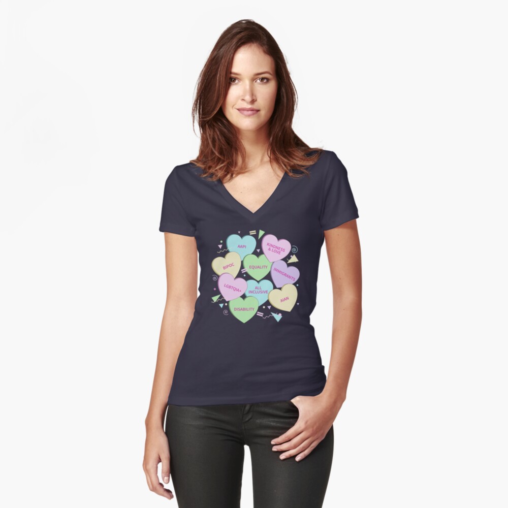 Item preview, Fitted V-Neck T-Shirt designed and sold by jitterfly.