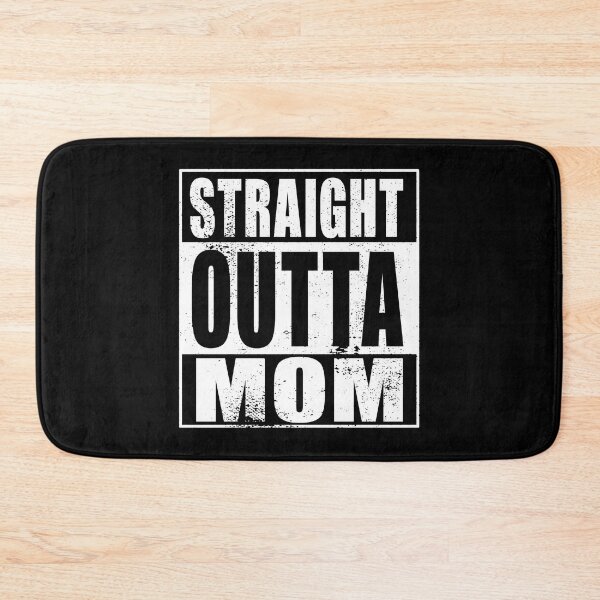 Artikelvorschau, Straight Outta Mom (weiß) entworfen und verkauft von SolidEarthArt.