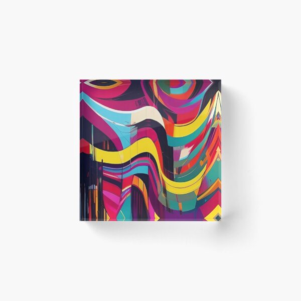 Item preview, Cool Abstract Art Colorful Modern Painting designed and sold by CattlettArt.