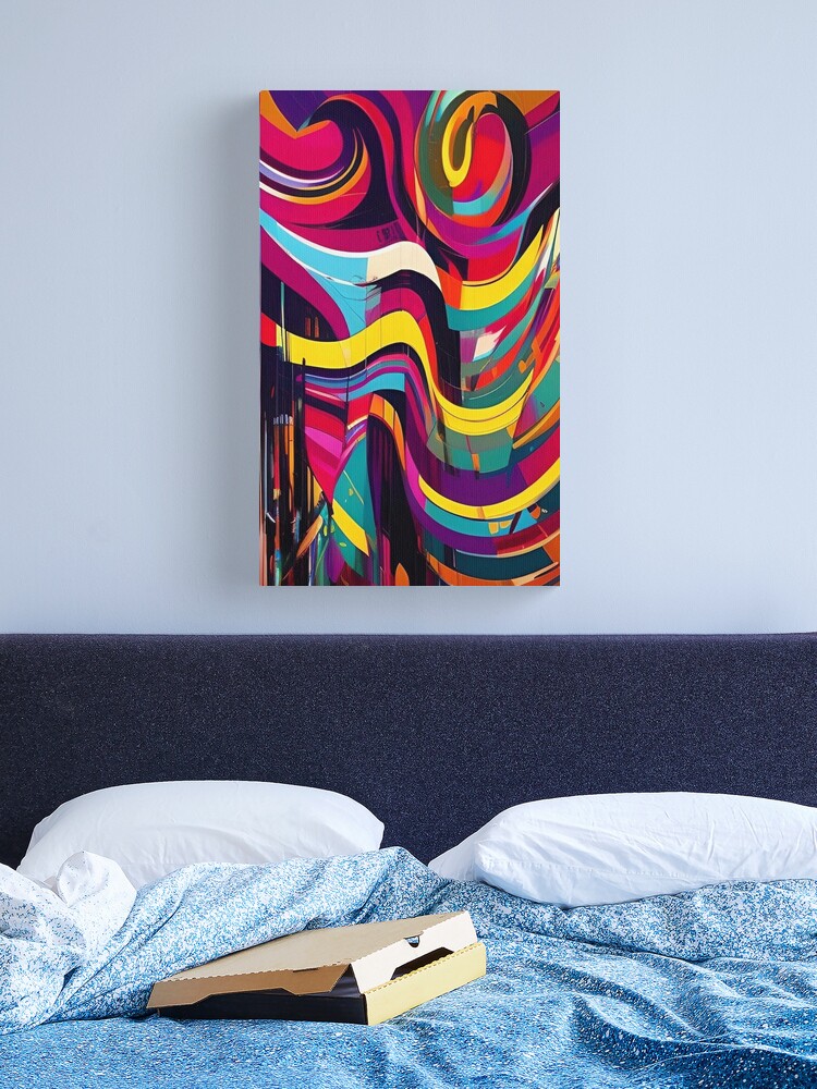 Cool Abstract Art Colorful Modern Painting Canvas Print for Sale by  CattlettArt