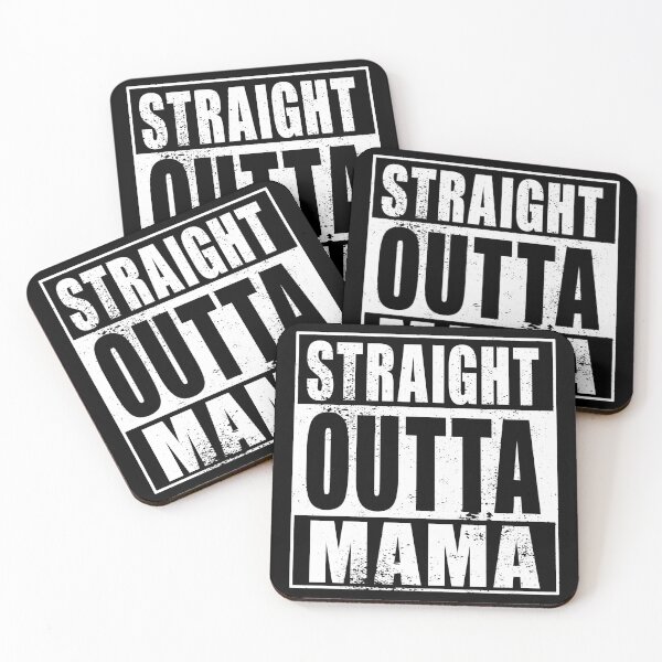Item preview, Straight Outta Mama (white) designed and sold by SolidEarthArt.
