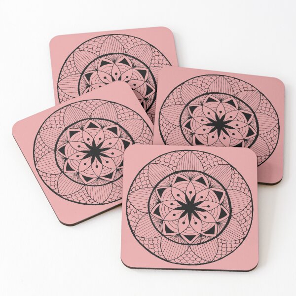 Artikelvorschau, Rosa Blumen-Mandala-Design entworfen und verkauft von EniPennyDesigns.
